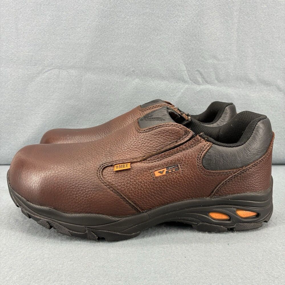 Thorogood 804-4320 Men’s 9.5W Slip On Composite Toe Work Shoes Brown USA ASTM